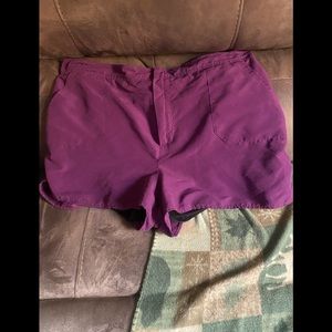 Purple swim shorts